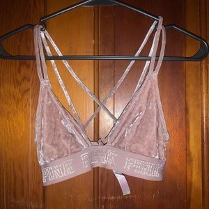 PINK Velvet Bra-let